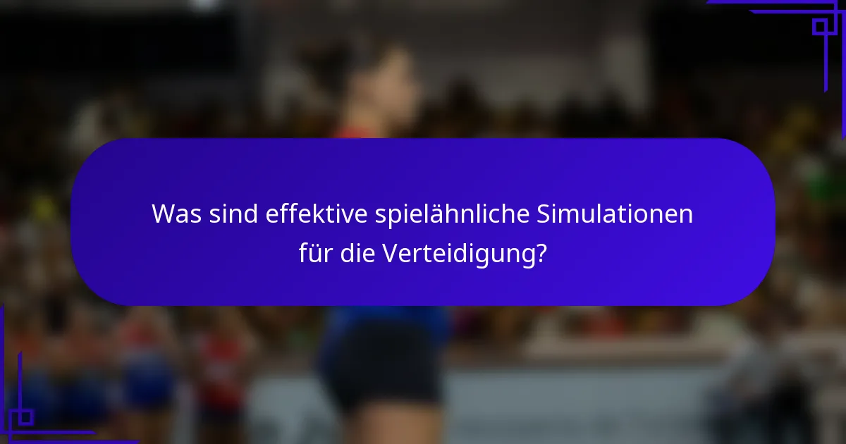 Was sind effektive spielähnliche Simulationen für die Verteidigung?